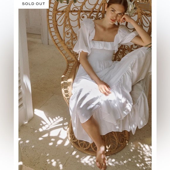 The Corinne Nap Dress White Shadow Stripe from Hill House size XXS - Picture 7 of 16